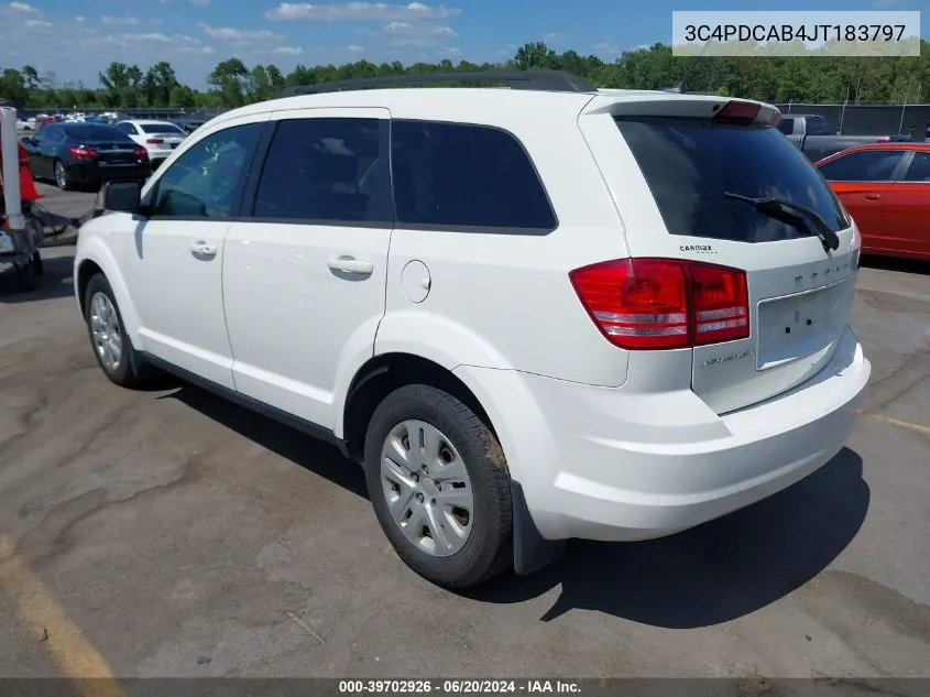 3C4PDCAB4JT183797 2018 Dodge Journey Se