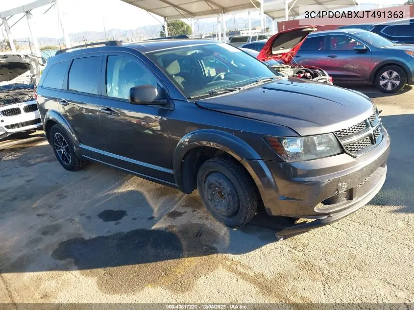 3C4PDCABXJT491363 2018 Dodge Journey Se