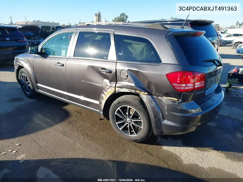 3C4PDCABXJT491363 2018 Dodge Journey Se