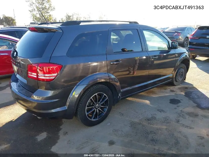 3C4PDCABXJT491363 2018 Dodge Journey Se