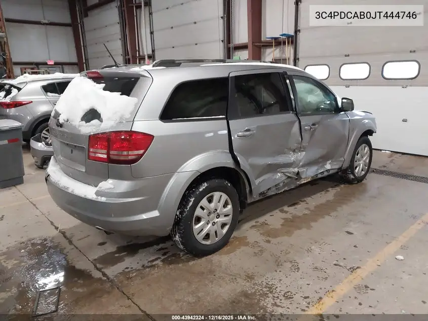 3C4PDCAB0JT444746 2018 Dodge Journey Se