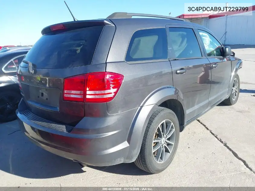 3C4PDCAB9JT229799 2018 Dodge Journey Se