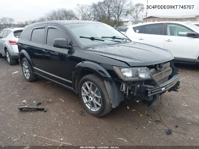 3C4PDDEG9KT745707 2019 Dodge Journey Gt Awd
