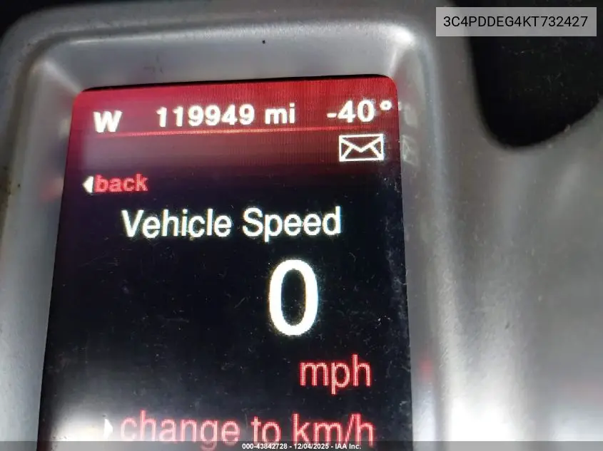 3C4PDDEG4KT732427 2019 Dodge Journey Gt Awd
