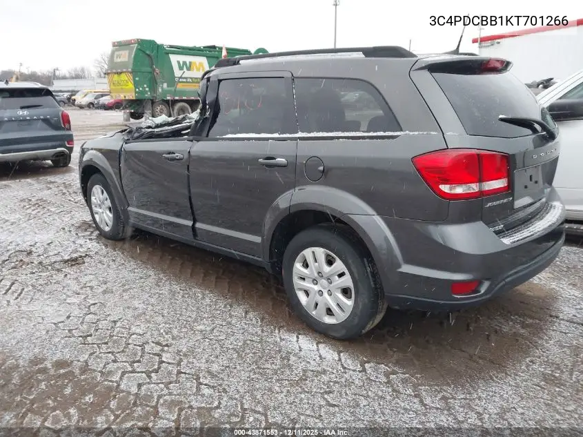3C4PDCBB1KT701266 2019 Dodge Journey Se