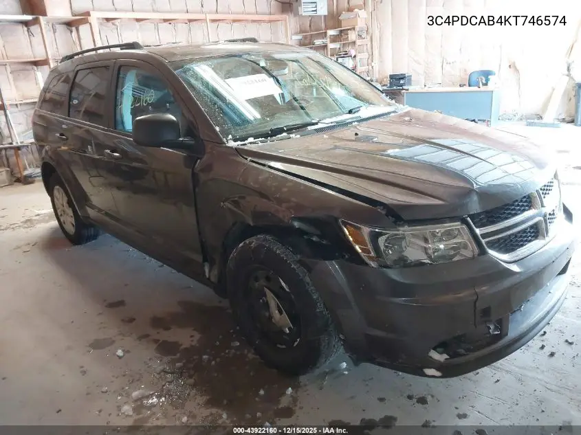 3C4PDCAB4KT746574 2019 Dodge Journey Se Value Package