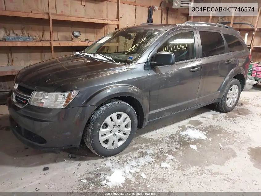 3C4PDCAB4KT746574 2019 Dodge Journey Se Value Package