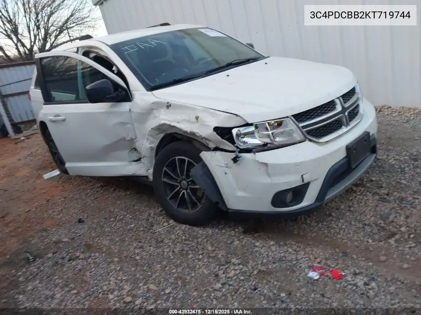 3C4PDCBB2KT719744 2019 Dodge Journey Se