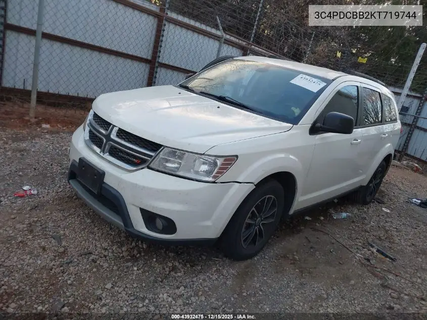 3C4PDCBB2KT719744 2019 Dodge Journey Se