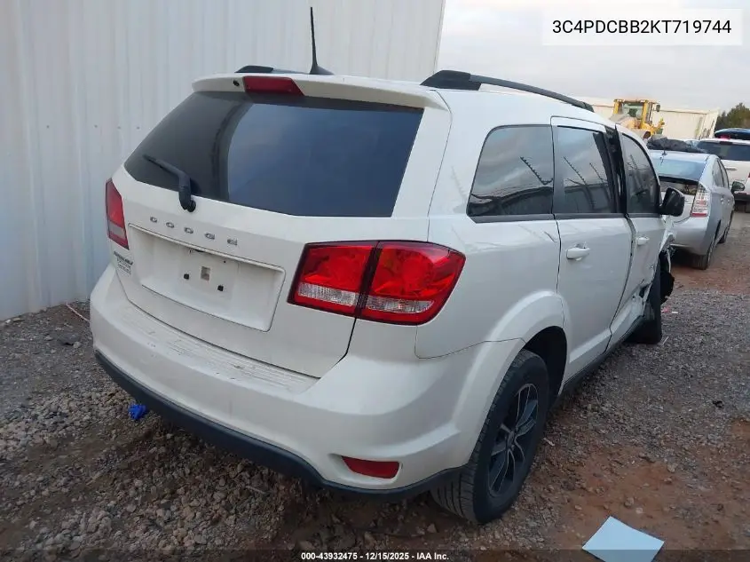 3C4PDCBB2KT719744 2019 Dodge Journey Se
