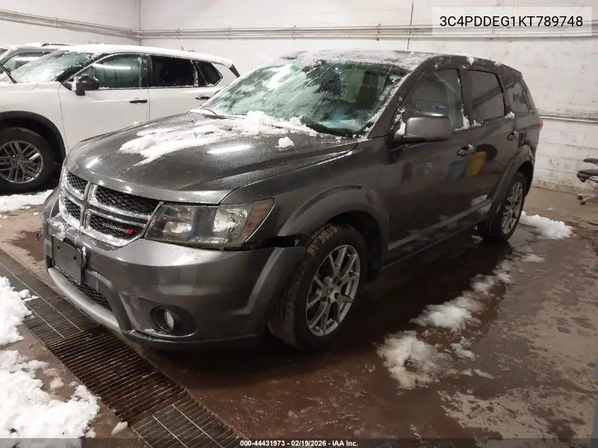 3C4PDDEG1KT789748 2019 Dodge Journey Gt Awd