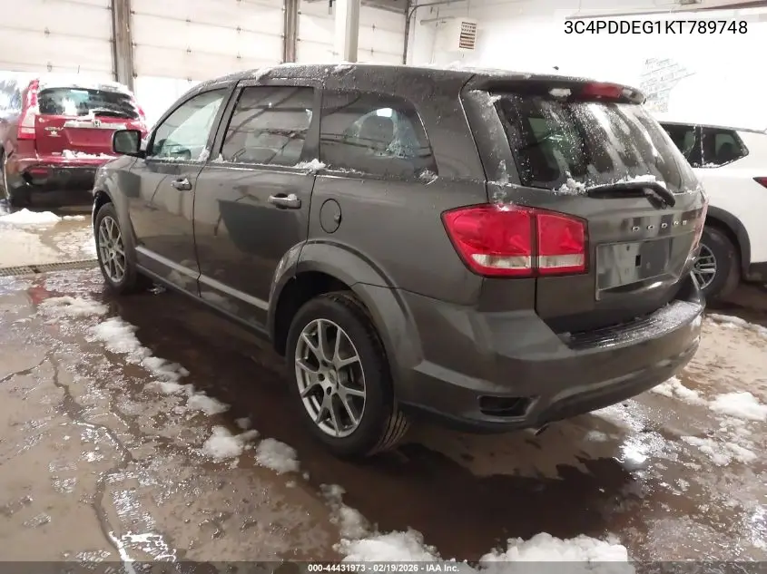 3C4PDDEG1KT789748 2019 Dodge Journey Gt Awd