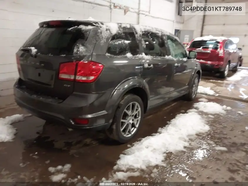 3C4PDDEG1KT789748 2019 Dodge Journey Gt Awd