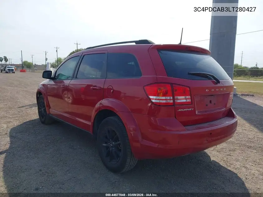 3C4PDCAB3LT280427 2020 Dodge Journey Se Value