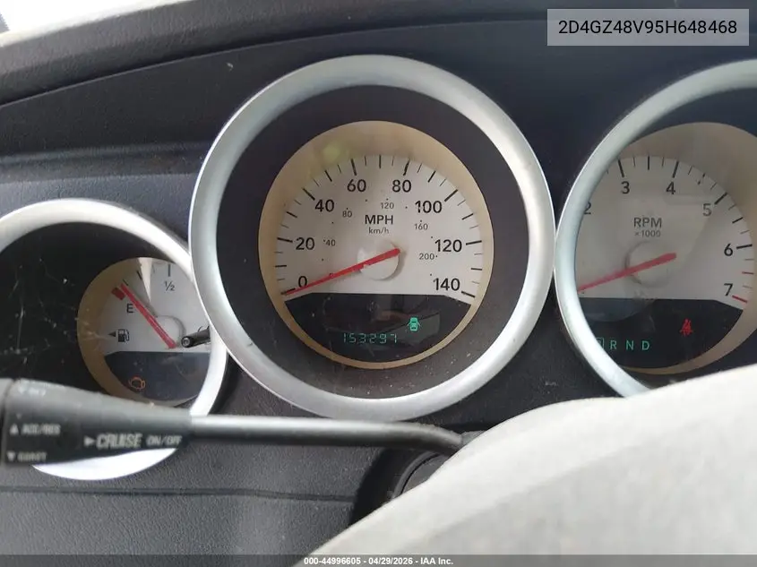 2005 Dodge Magnum Sxt VIN: 2D4GZ48V95H648468 Lot: 44996605