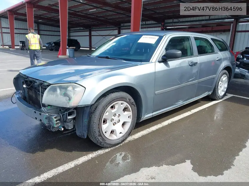 2006 Dodge Magnum VIN: 2D4FV47V86H364596 Lot: 44970889