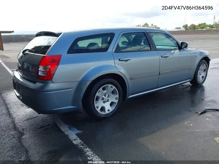 2006 Dodge Magnum VIN: 2D4FV47V86H364596 Lot: 44970889