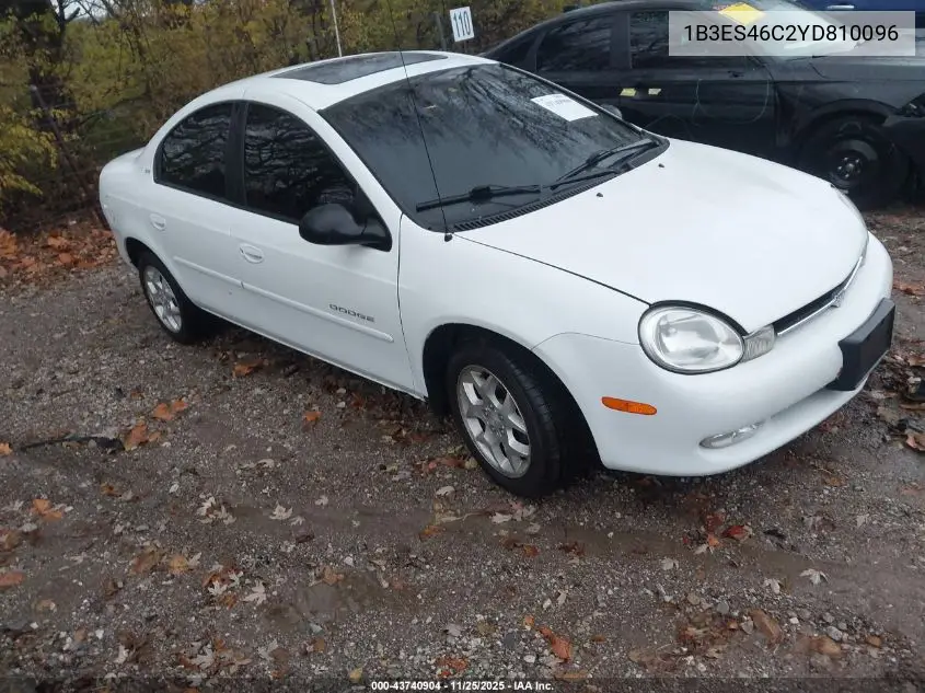 1B3ES46C2YD810096 2000 Dodge Neon Highline
