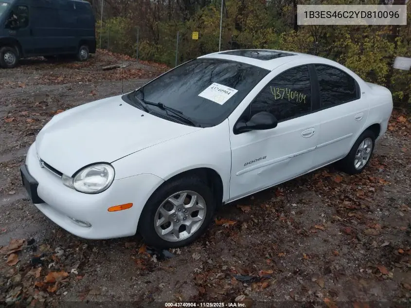 1B3ES46C2YD810096 2000 Dodge Neon Highline