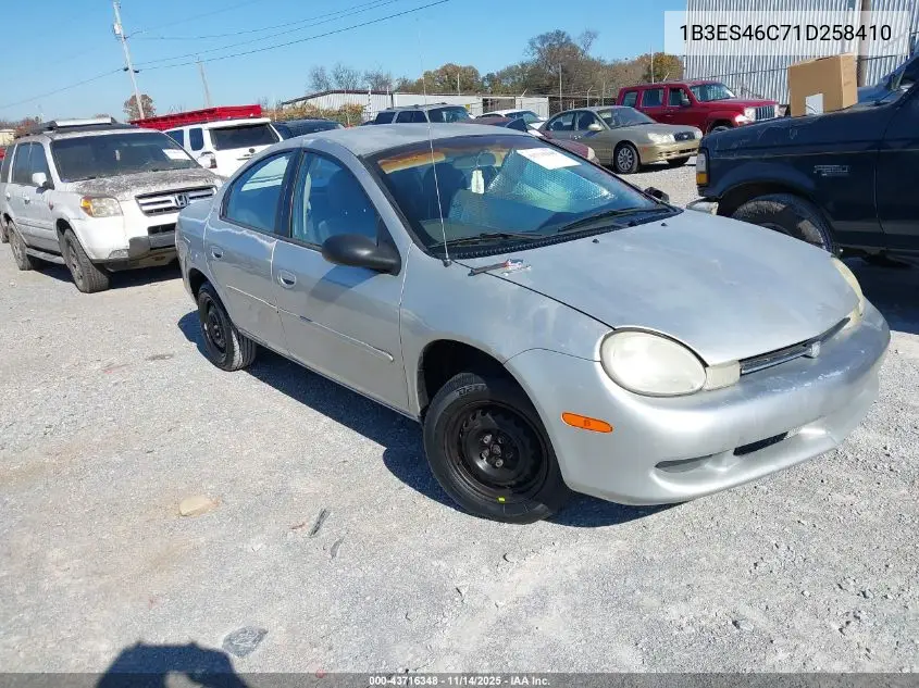1B3ES46C71D258410 2001 Dodge Neon Se
