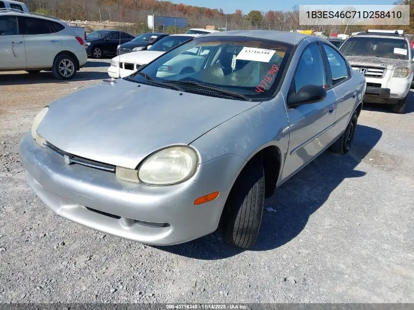 1B3ES46C71D258410 2001 Dodge Neon Se
