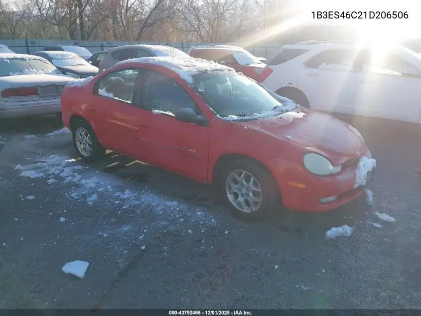 1B3ES46C21D206506 2001 Dodge Neon Se
