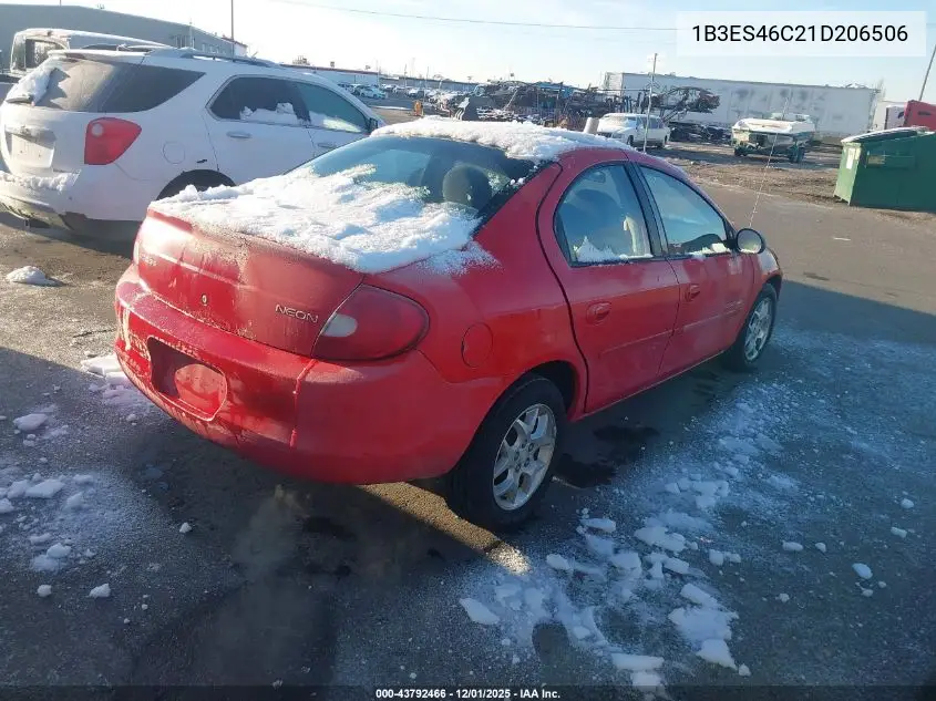 1B3ES46C21D206506 2001 Dodge Neon Se