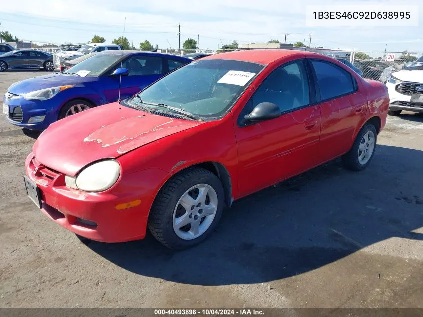 1B3ES46C92D638995 2002 Dodge Neon Se