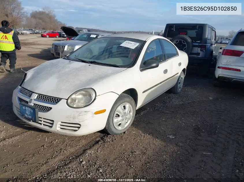 1B3ES26C95D102850 2005 Dodge Neon Se