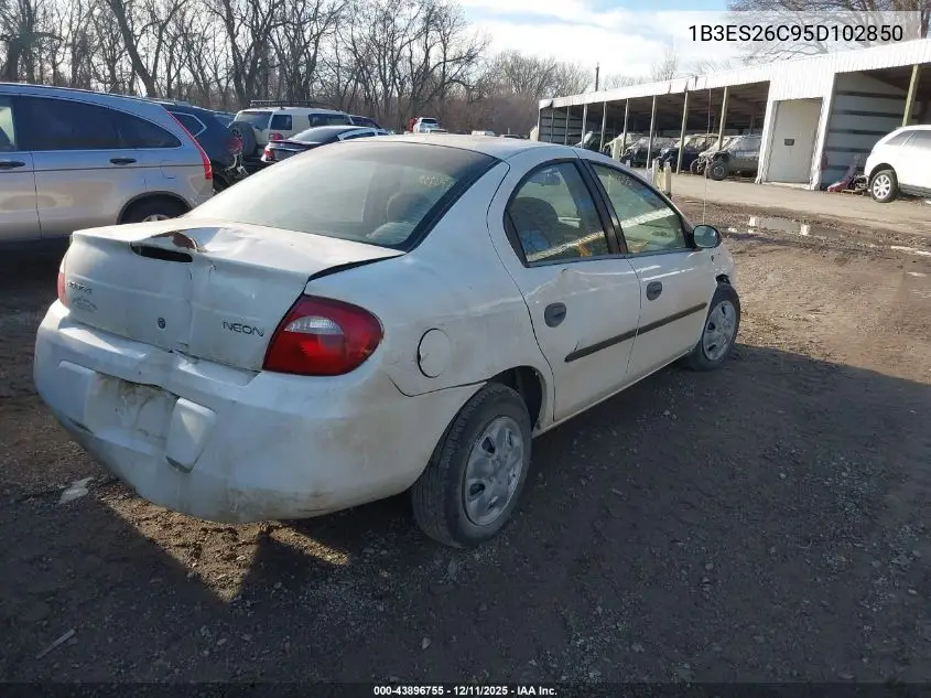 1B3ES26C95D102850 2005 Dodge Neon Se