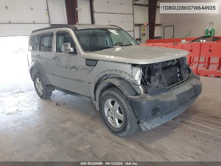 1D8GU28K07W644935 2007 Dodge Nitro Sxt