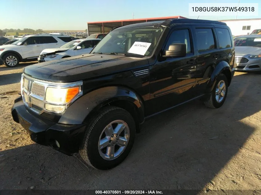 1D8GU58K37W549318 2007 Dodge Nitro Slt/Rt