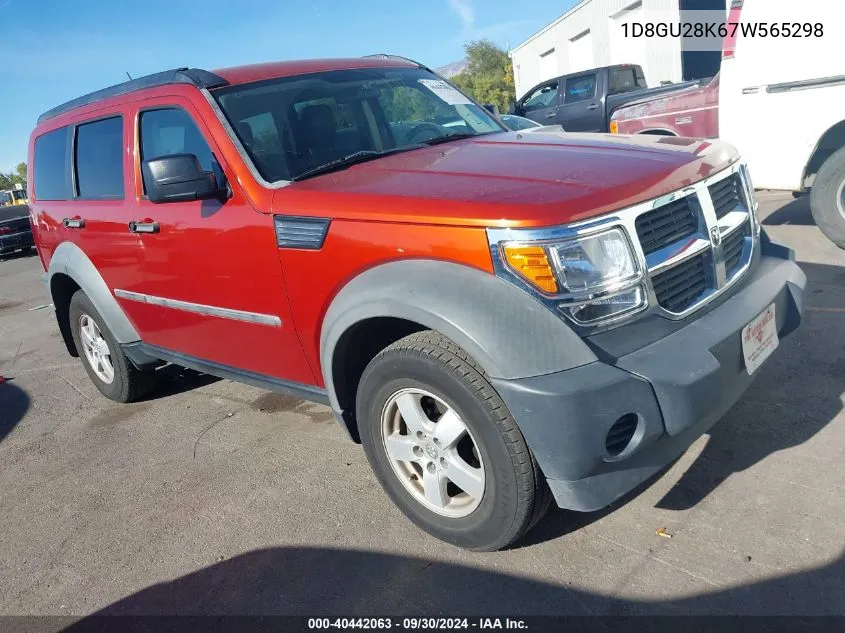 1D8GU28K67W565298 2007 Dodge Nitro Sxt