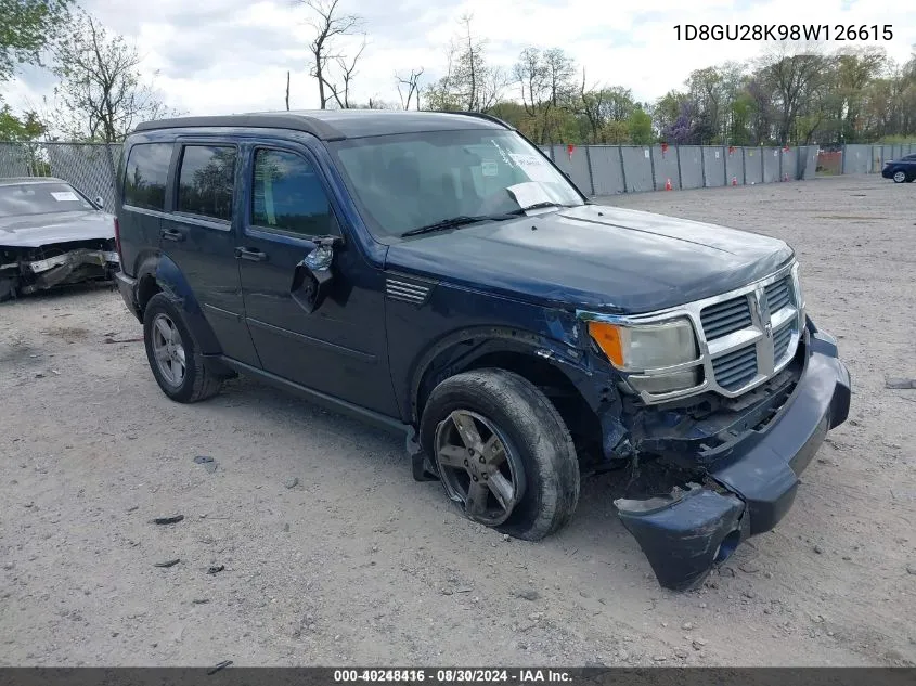 1D8GU28K98W126615 2008 Dodge Nitro Sxt