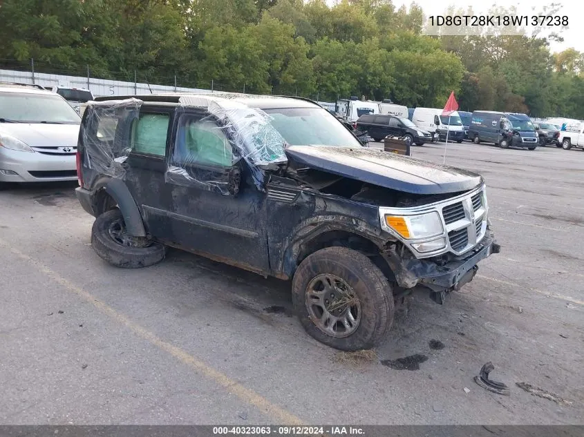 1D8GT28K18W137238 2008 Dodge Nitro Sxt