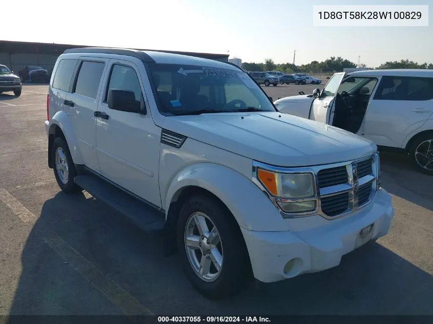 1D8GT58K28W100829 2008 Dodge Nitro Slt