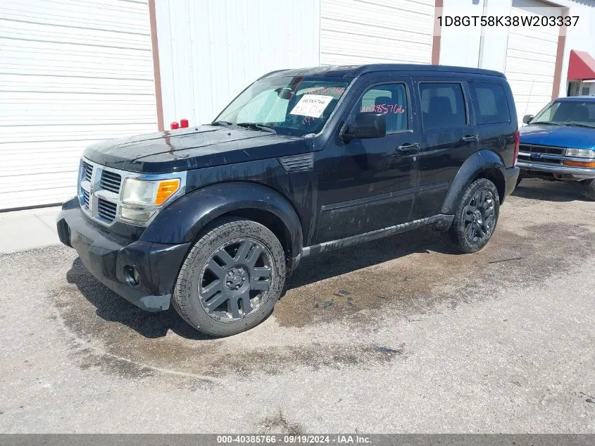 1D8GT58K38W203337 2008 Dodge Nitro Slt/Rt