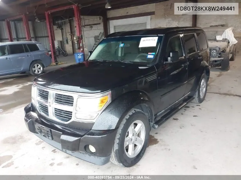 1D8GT28KX8W249441 2008 Dodge Nitro Sxt