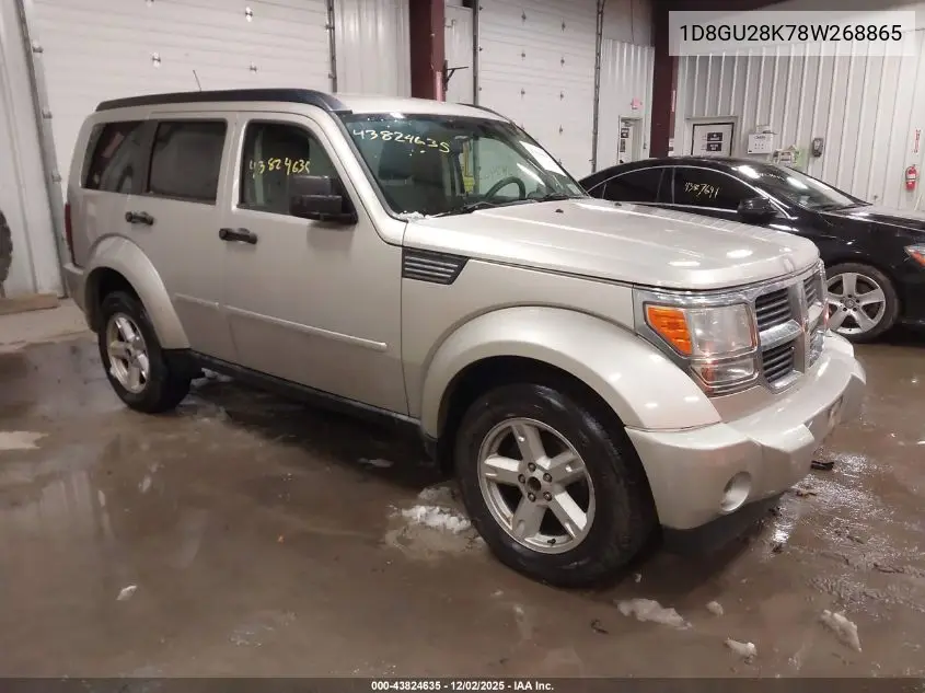 1D8GU28K78W268865 2008 Dodge Nitro Sxt