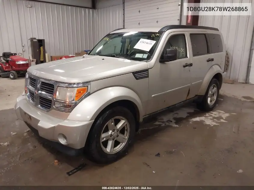 1D8GU28K78W268865 2008 Dodge Nitro Sxt