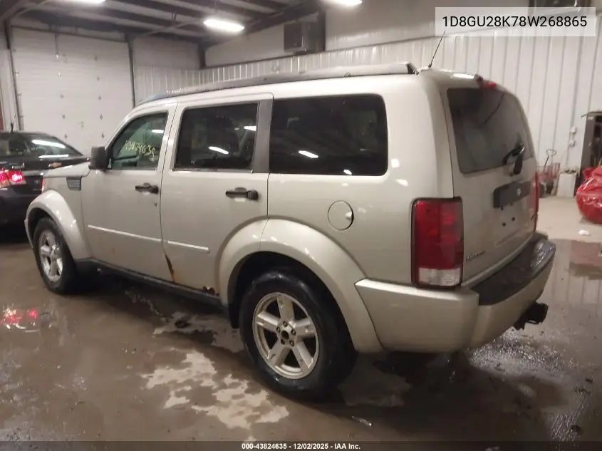1D8GU28K78W268865 2008 Dodge Nitro Sxt
