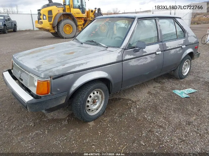 1B3XL18D7LC722766 1990 Dodge Omni Expo