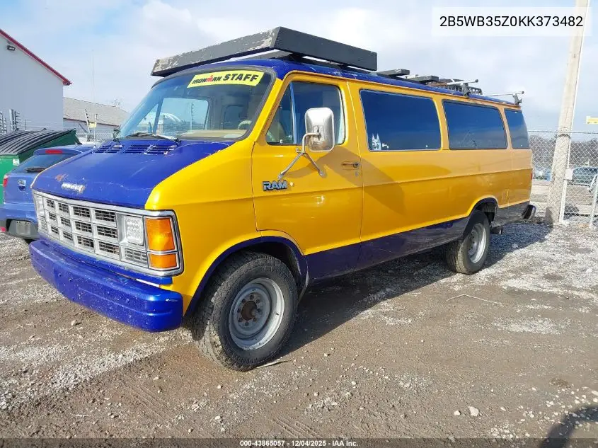 2B5WB35Z0KK373482 1989 Dodge Ram Wagon B350 Bus
