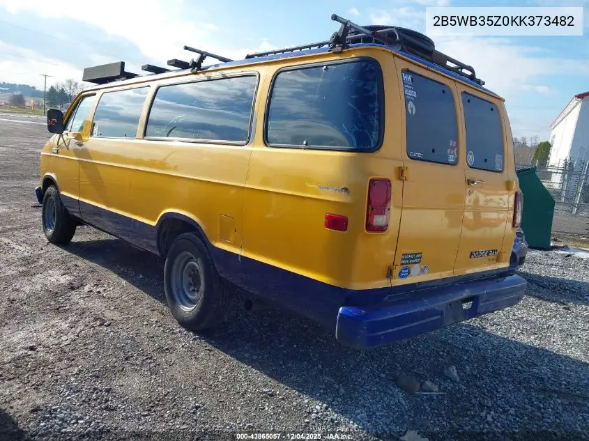 2B5WB35Z0KK373482 1989 Dodge Ram Wagon B350 Bus