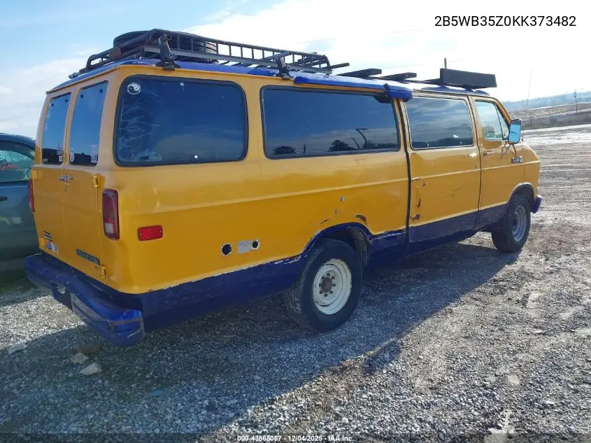 2B5WB35Z0KK373482 1989 Dodge Ram Wagon B350 Bus