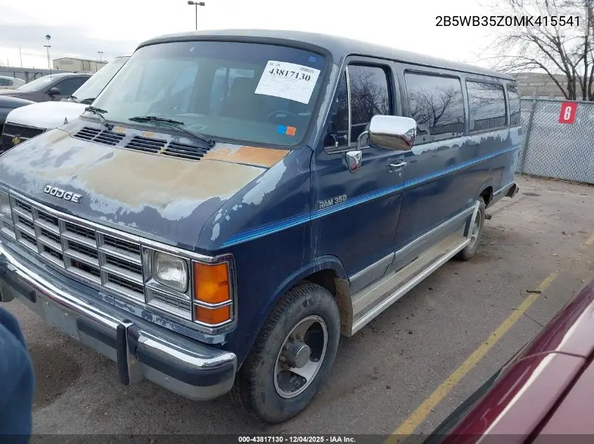 2B5WB35Z0MK415541 1991 Dodge Ram Wagon B350