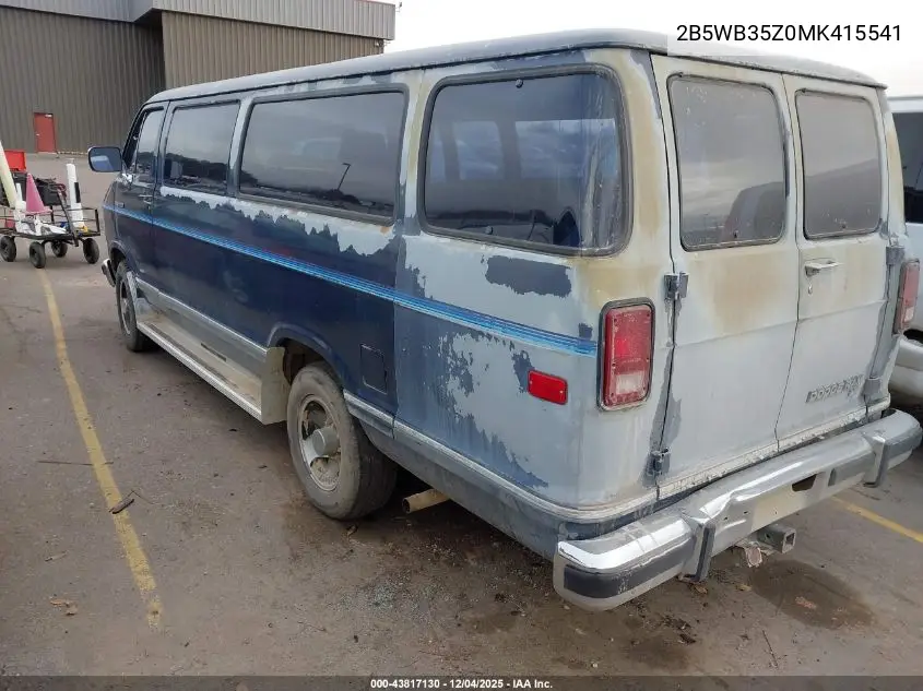 2B5WB35Z0MK415541 1991 Dodge Ram Wagon B350