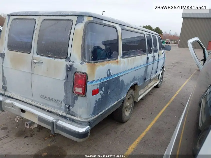 2B5WB35Z0MK415541 1991 Dodge Ram Wagon B350