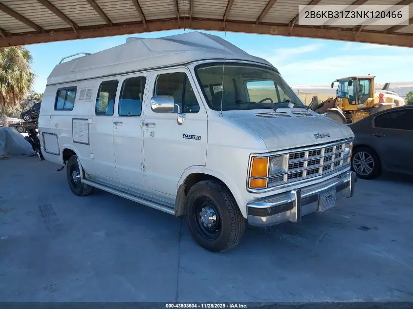 2B6KB31Z3NK120466 1992 Dodge Ram Van B350