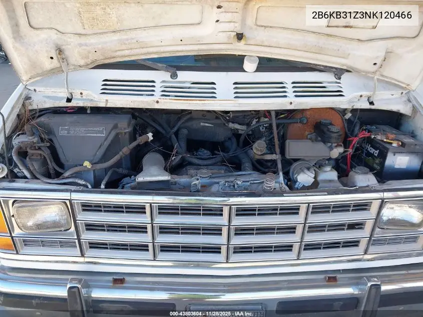 2B6KB31Z3NK120466 1992 Dodge Ram Van B350